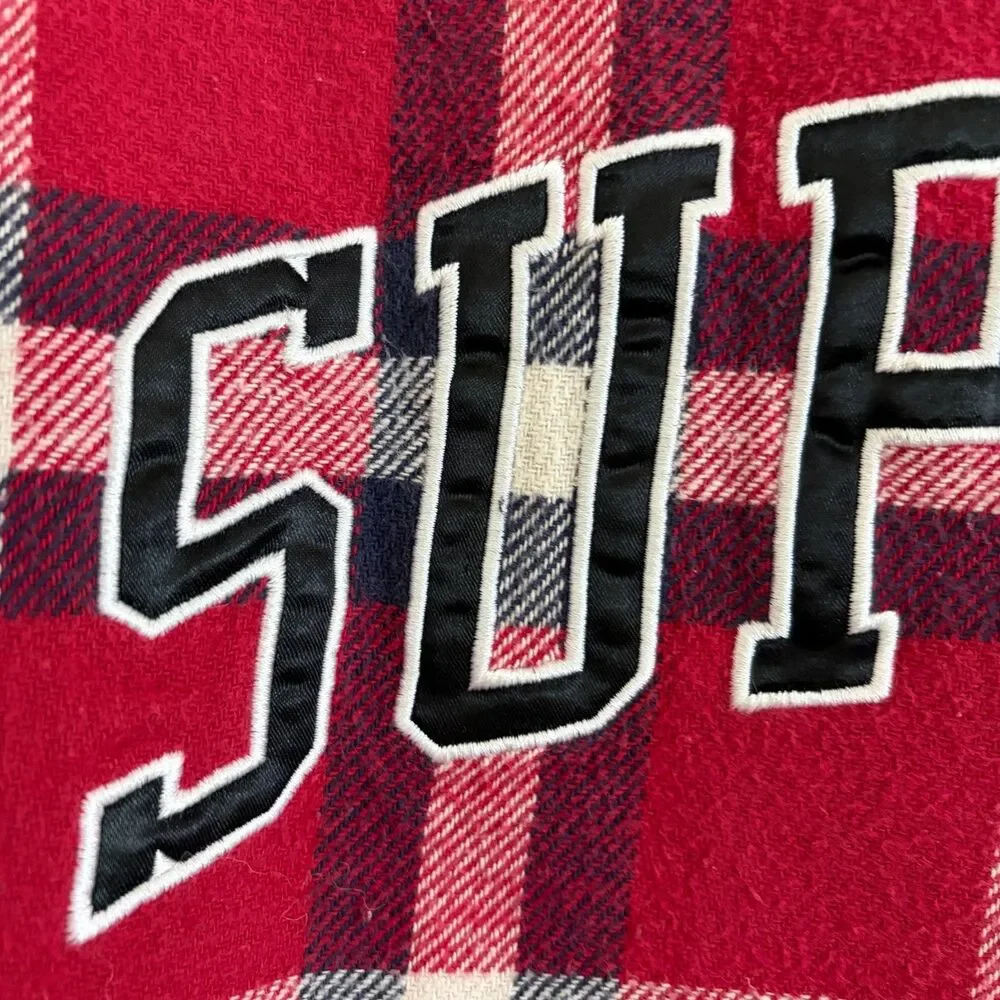Supreme Plaid Quilted Shirt Jacket Red Flannel Men’s M Streetwear Box Logo